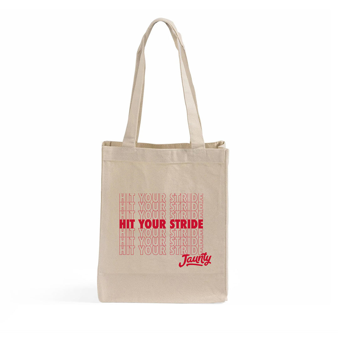 Jaunty Hit Your Stride Canvas Tote Bag